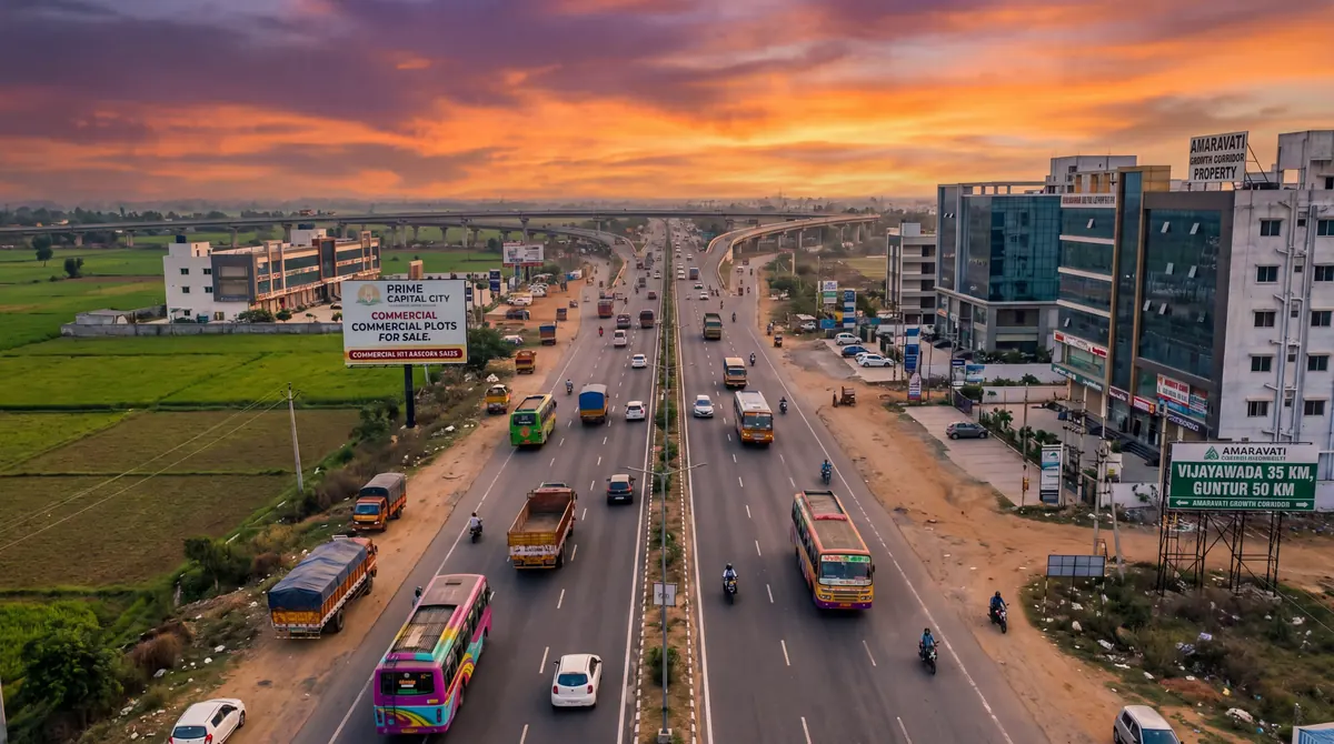 Region and connectivity — Amaravati commercial property for sale near capital region