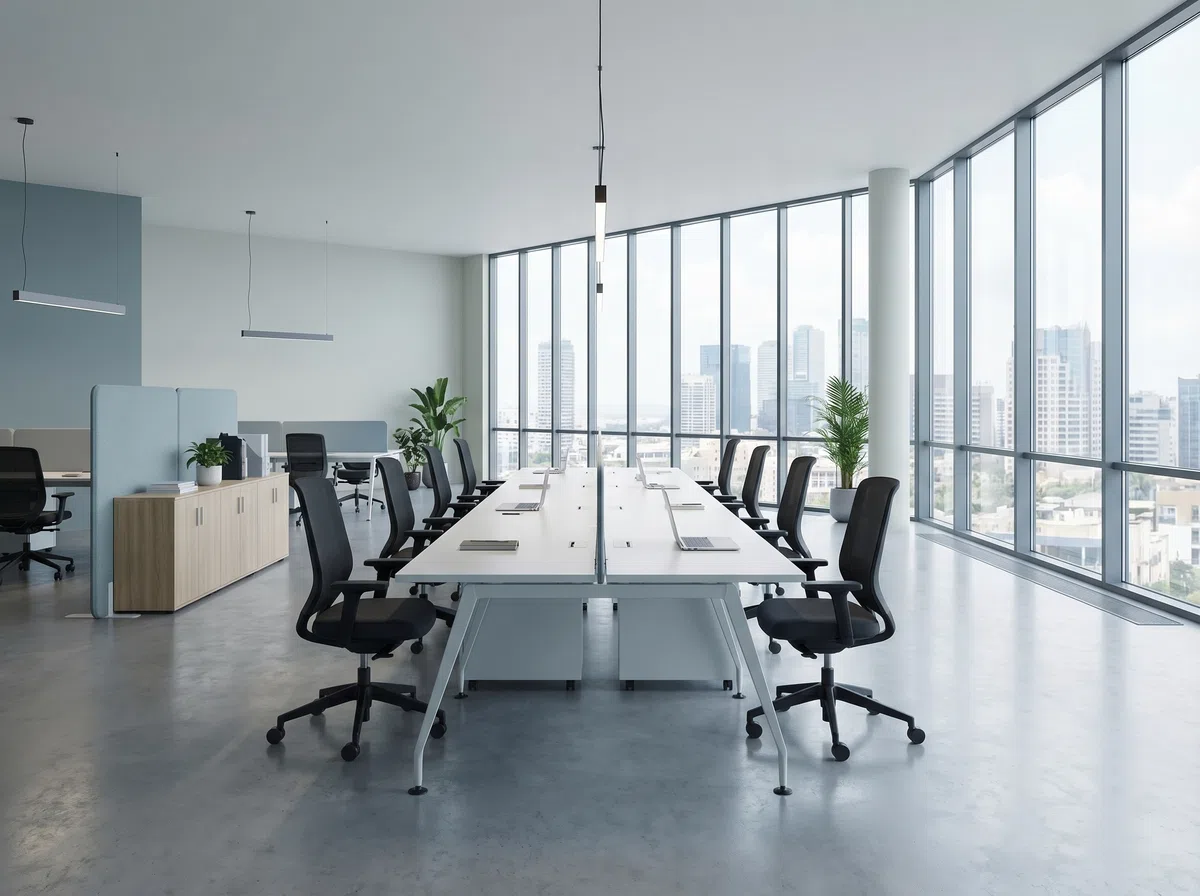 Modern office interior with desks