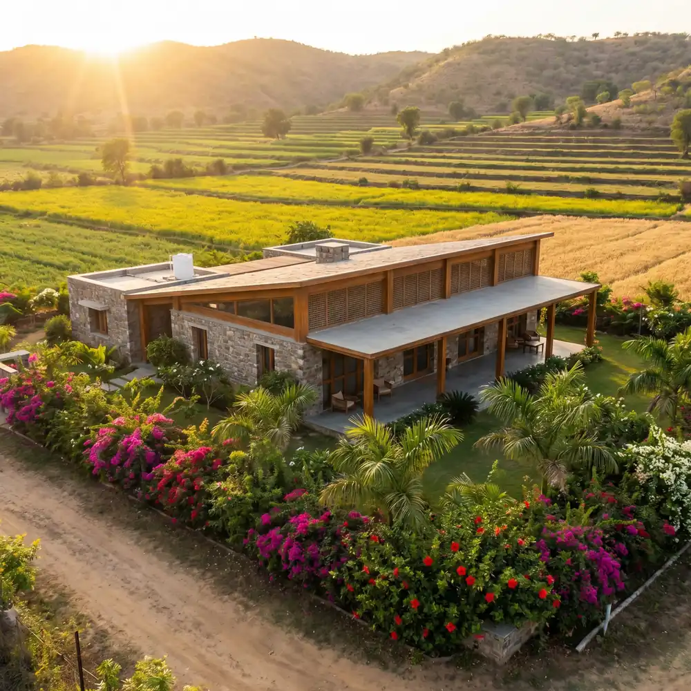 Farmhouse in Guntur — countryside estate with gardens