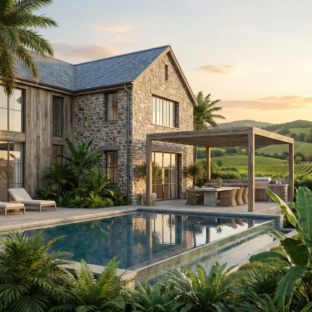 Farmhouse near Vijayawada — premium estate in green surroundings